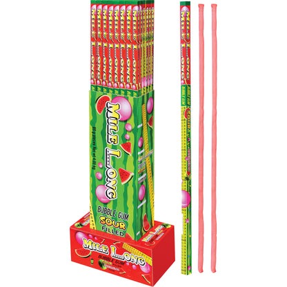 AIT MILE LONG SOUR WATERMELON BUBBLEGUM 85G - Tom's Confectionery Warehouse