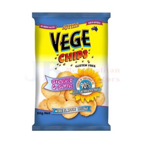 Vege Chip Company Sweet & Sour Vege Chips
