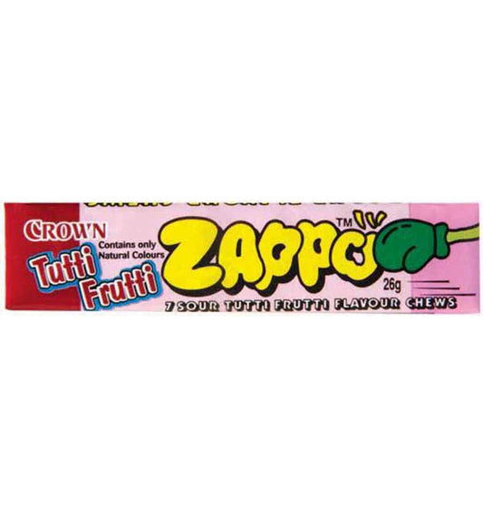 US Crown Zappo Tutti Frutti Chew 29g - Tom's Confectionery Warehouse