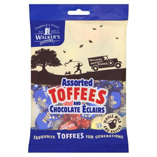 UK Walkers Assorted Toffees & Choc Eclairs Bag - Tom's Confectionery Warehouse