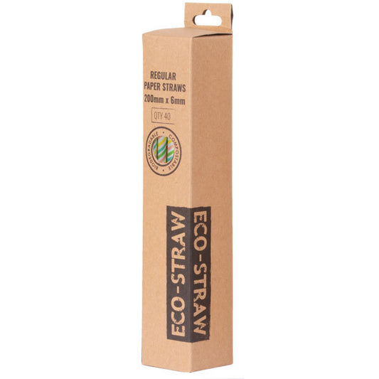 ECO-STRAW RETAIL PAPER STRAW - RAINBOW- PACK 40