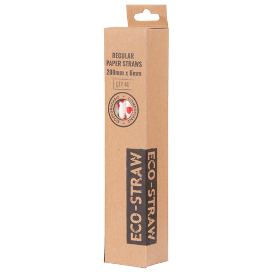 ECO-STRAW RETAIL PAPER STRAW - VALENTINE - PACK 40