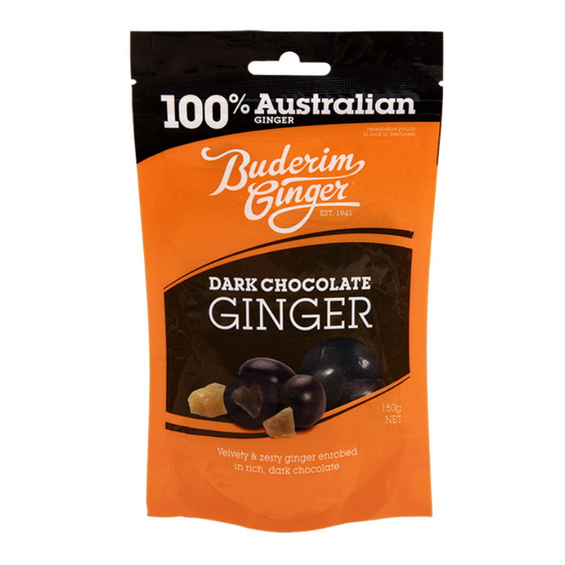 Buderim Ginger Dark Chocolate Ginger Bag 150g