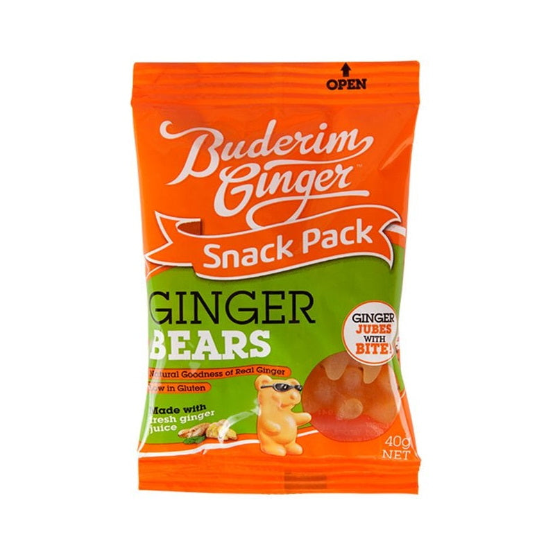 Buderim Ginger Bears Snack Pack 40g