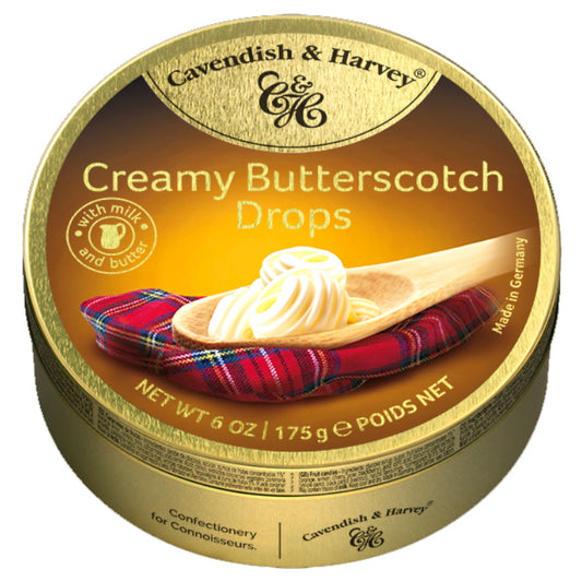 Cavendish & Harvey Creamy Butterscotch Drops Tin 175g