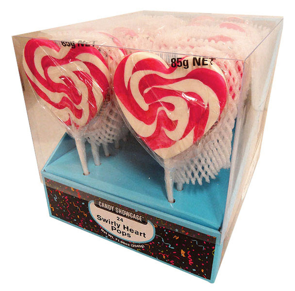 Candy Showcase Pink Swirly Heart Pop