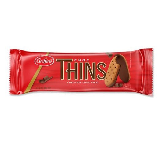 Griffins Choc Thins Biscuits 180g - Tom's Confectionery Warehouse
