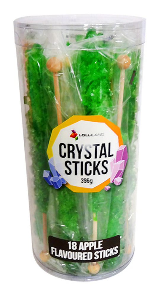 Lolliland Crystal Sticks Green Apple  396g