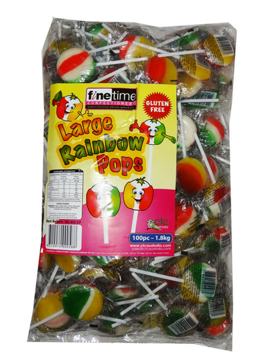 Finetime large Rainbow Pops  18g x 100pcs