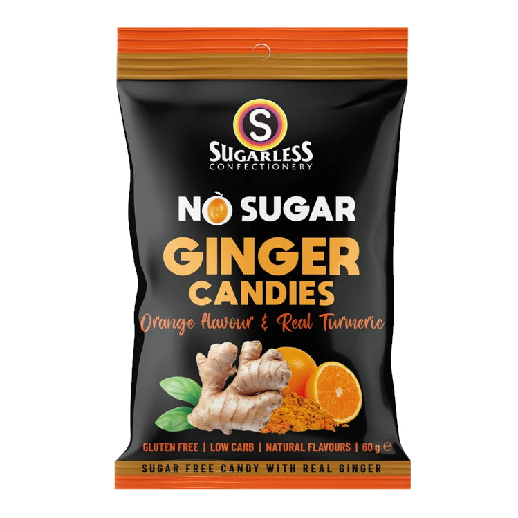 Sugarless Candies Ginger/Orange Flavour Bag