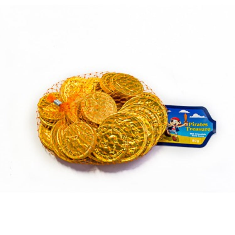 Creative Confectionery Pirates Treasure Gold Coins Mesh Bag 80G