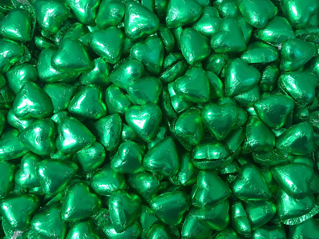 Pauls Chocolates Green Milk Chocolate Hearts