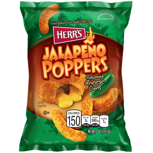 Herr’s Jalapeño Poppers Cheese Curls