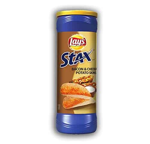 Frito Lay's Stax Potato Skins Cheddar/Bacon 5.5oz 155g