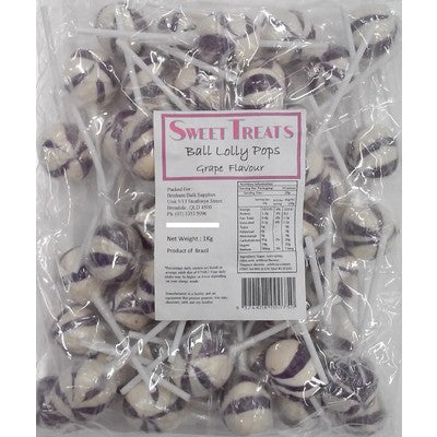 Sweet Treats Purple Grape Ball Pops 50pcs