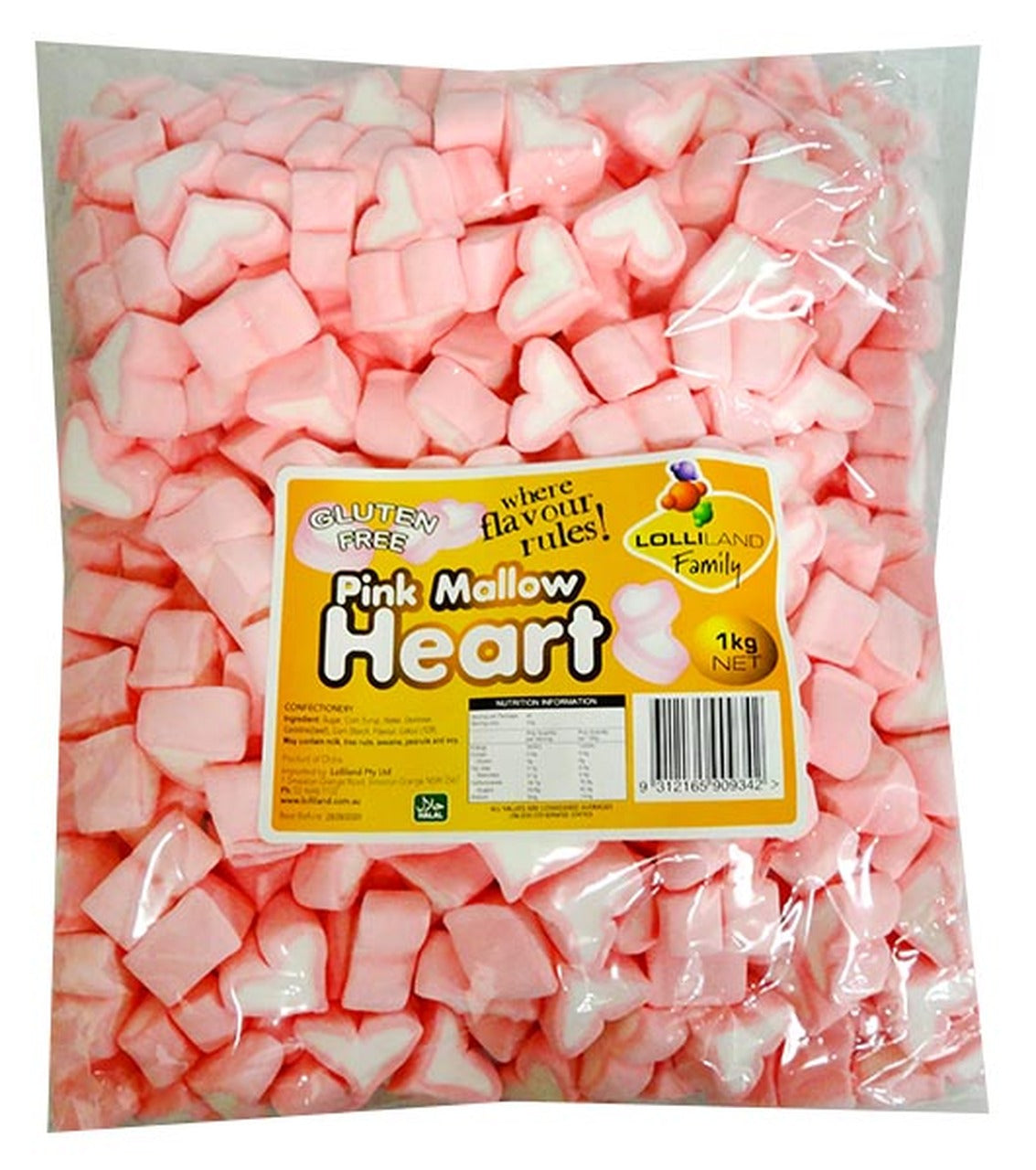Lolliland Pink Heart Marshmallows