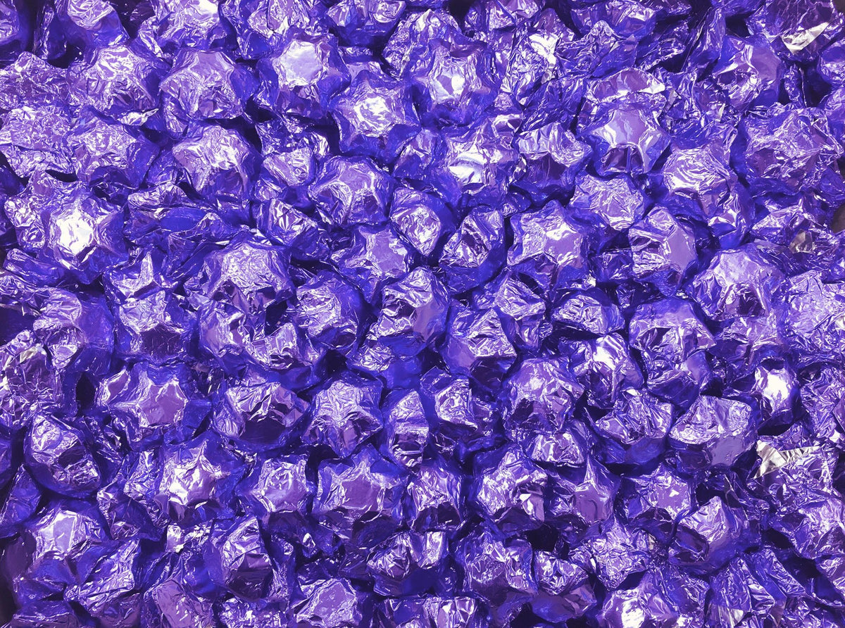 Pauls Chocolates Mauve Milk Chocolate Stars - Tom's Confectionery Warehouse