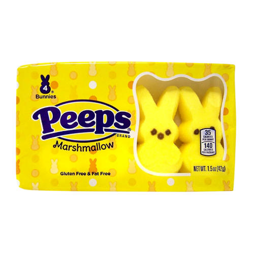 Peeps Yellow Marshmallow Bunnies 4pc 42g