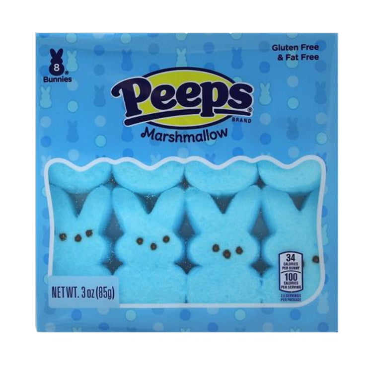 Peeps Blue Marshmallow Bunnies 8pc 85g