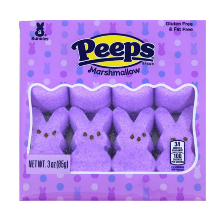 Peeps Lavender Marshmallow Bunnies 8pc 85g