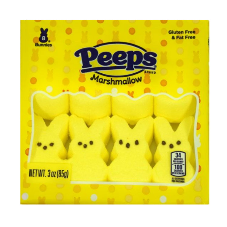 Peeps Yellow Marshmallow Bunnies 8pc 85g