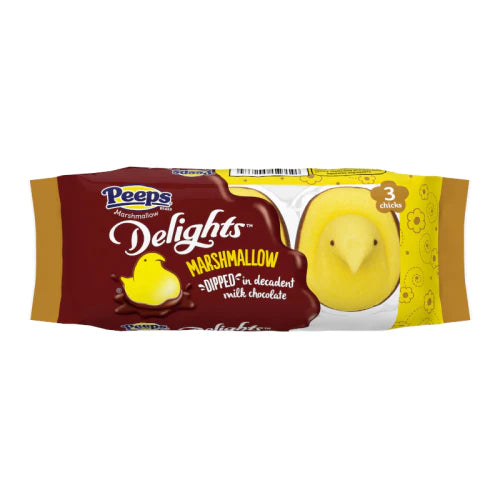 Peeps delights yellow chicks dipped 3pc 42g