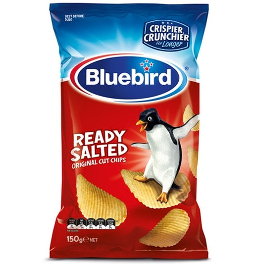 Bluebird Ready Salted Original Cut Chips 150g - Tom's Confectionery Warehouse