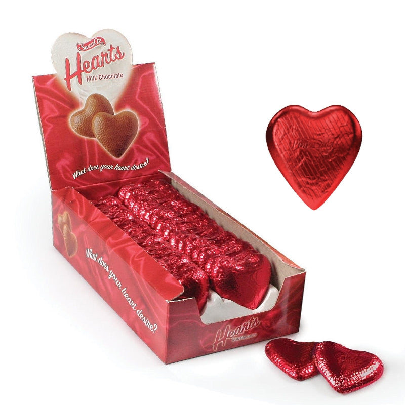 Sweet Oz Milk Chocolate Heart Red Foil 25g
