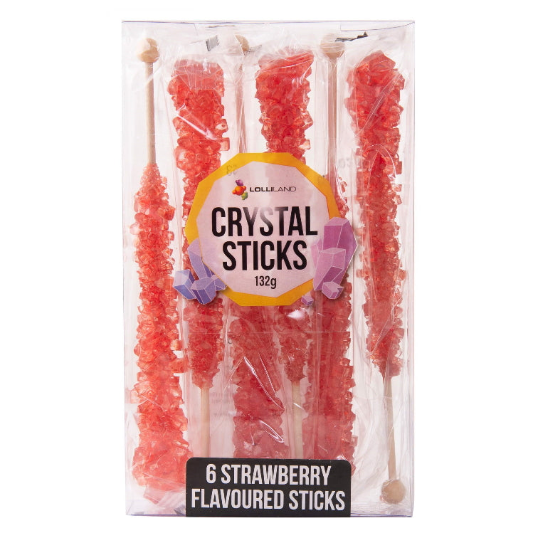 Lolliland Red Strawberry Crystal Sticks