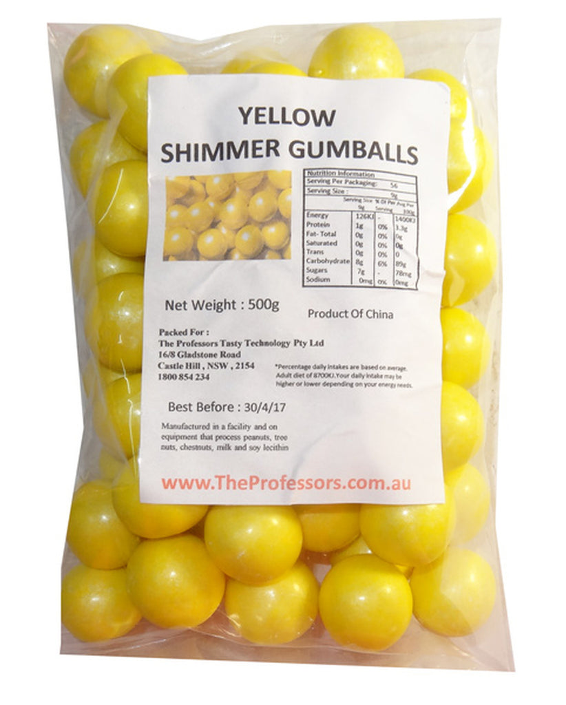 Sweet Treats Yellow Shimmer Gumballs