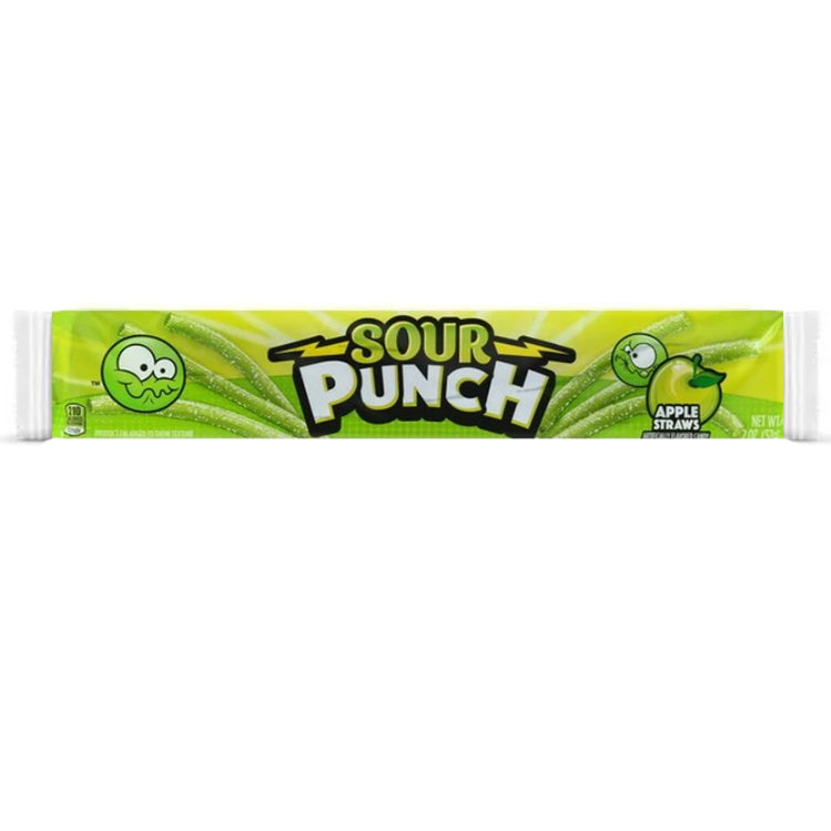 American Licorice Co. Sour Punch Apple Straws Tom's Confectionery
