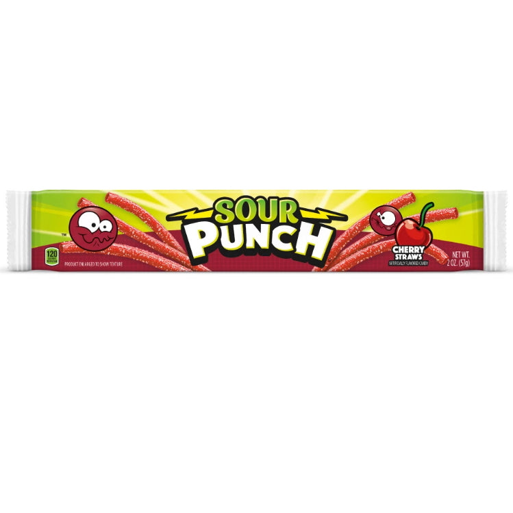 American Licorice Co. Sour Punch Cherry Straws