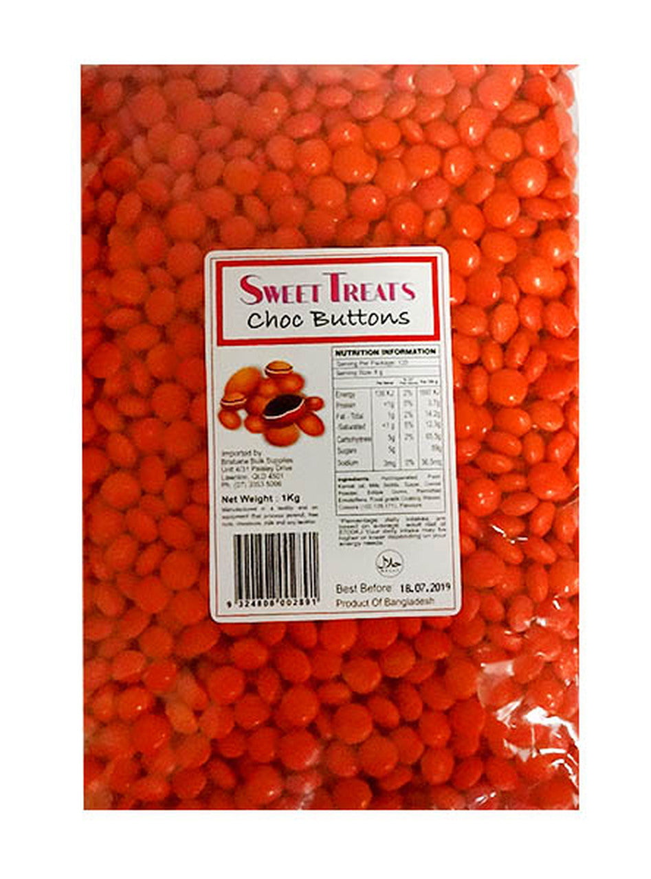 Sweet Treats Choc Buttons Orange