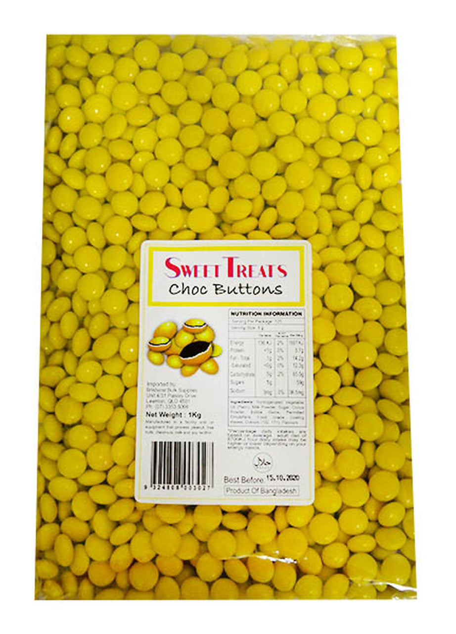 Sweet Treats Choc Buttons Yellow