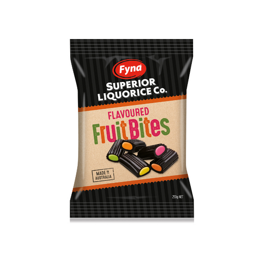 FYNA FRUIT LIQUORICE BITES 250G
