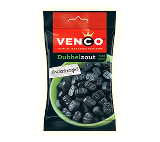 Dutch Venco Dubbelzout Double Salt Licorice 120g