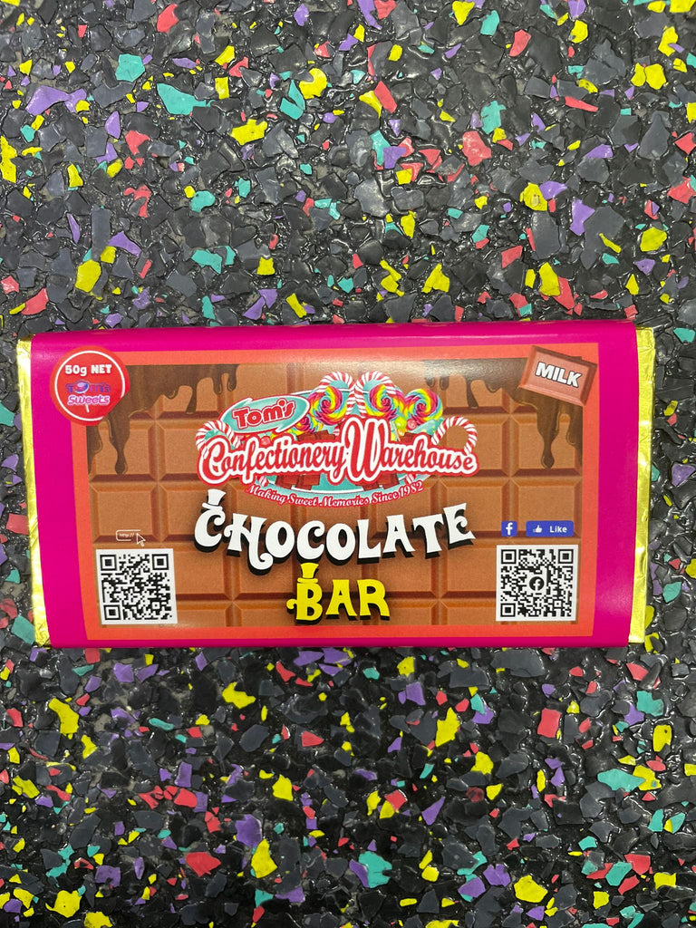 TOM'S CHOCOLATE BAR - MILK CHOCOLATE 50G