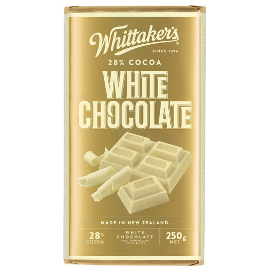 Whittaker’s White Choc Block 250g - Tom's Confectionery Warehouse