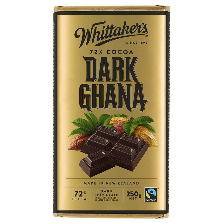 Whittaker's  Dark Ghana 72% Cocoa Choc Block 250g