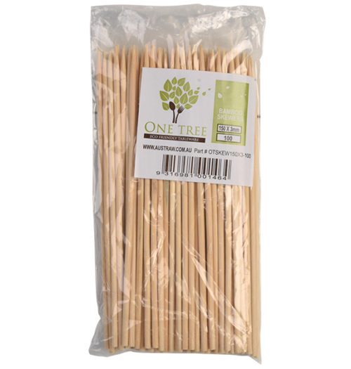 ONE TREE BAMBOO KNOTTED SKEWER PICK - 150MM - PACK 249