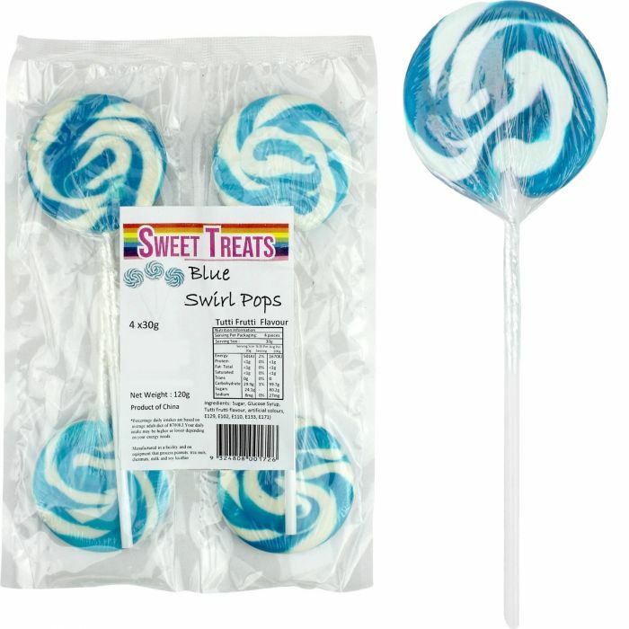 Sweet Treats 4 Pack Lollipop Blue Blueberry