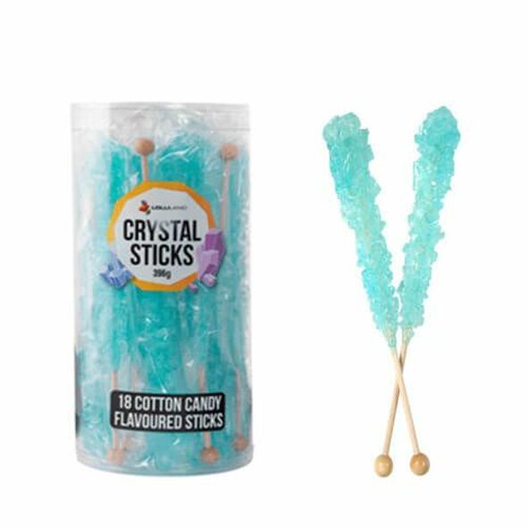 Lolliland Crystal Sticks Baby Blue Cotton Candy 396g - Tom's Confectionery Warehouse