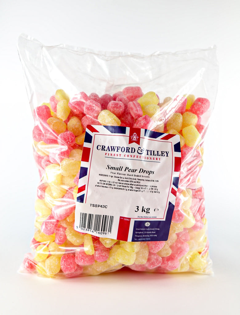 Tilly’s sweets small pear drops 3kg