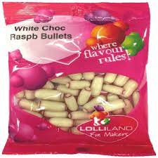 Lolliland White Raspb Bullets 120g
