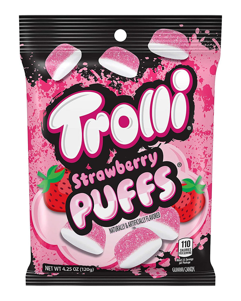Trolli Peg Bag Strawberry Puff  4.25oz 120g