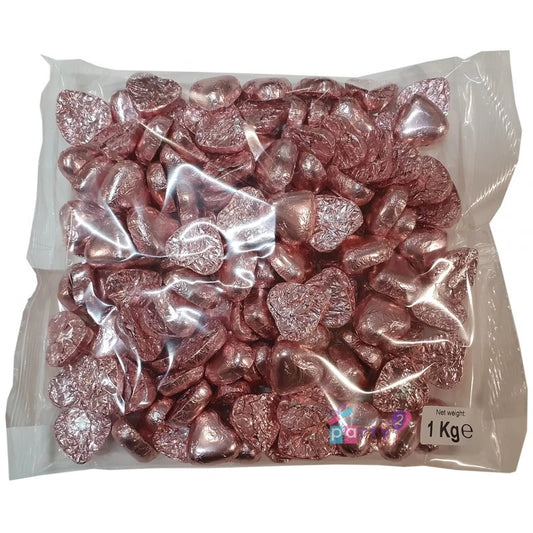 Lolliland Rose Gold Chocolate Hearts 1kg