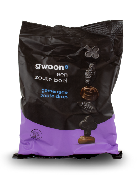 Gwoon Liquorice Salted Bag 400g
