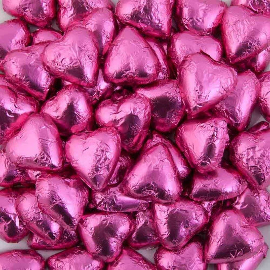 Lolliland Hot Pink Chocolate Hearts 1kg