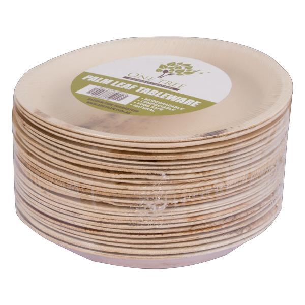 ONE TREE PALM LEAF - RETAIL - ROUND PLATE 180S - PACK 10