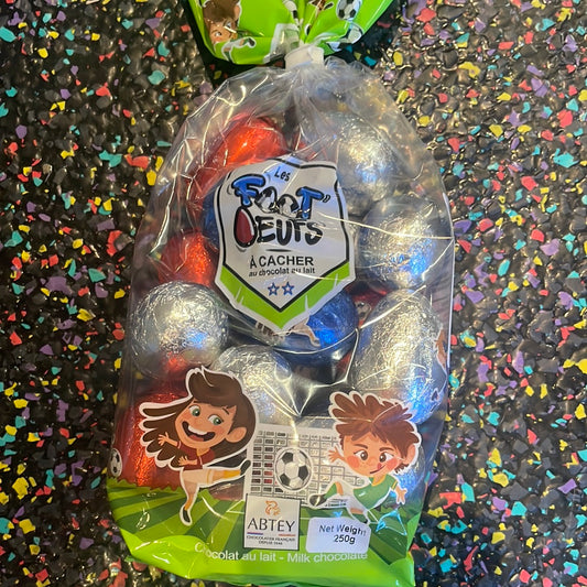 Football Eggs Easter Hunt Hollow Mk 250g/20